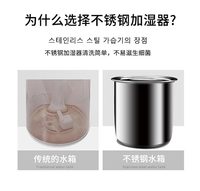 Nouvel Humidificateur sur Pied Mini à Bouton Rotatif 2026 KC Humidificador LED en Acier Inoxydable, Humidificateurs à Brume Chaude et Désinfection