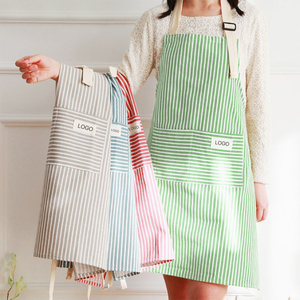 Giá rẻ bán buôn sọc cotton linen Tạp Dề Thời trang & thoáng khí cho nhà bếp nhà hàng làm việc & làm sạch cho việc nhà - Product Image 1