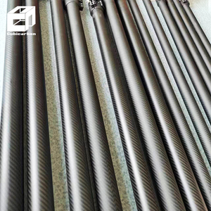 Custom Factory 3K Red Twill Matte Carbon Poles Telescopic 45ft 50ft 60ft Carbon Fiber Window Cleaning Pole - Product Image 2