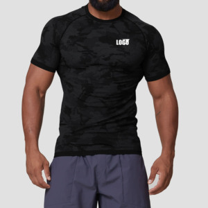 T-shirt personnalisé imprimé en gros pour hommes – T-shirt de sport respirant et confortable pour la gym, la compression et l'entraînement - Product Image 2