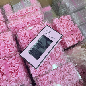 Anillo de Pegamento en Forma de Corazón para Extensión de Pestañas, Herramienta para Abanicar Fácilmente las Pestañas, Anillos de Pegamento Rosa en Forma de Corazón - Product Image 3