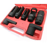 Jeu de douilles de démontage de capteurs automobiles 7 pièces, entraînement 3/8" et 1/2", en acier CR-V, kit d'outils industriels OEM résistant à la corrosion pour espaces difficiles d'accès