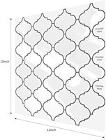 Carreaux de cuisine autocollants 3D blanc pur, effet pelable et collant, pour crédence