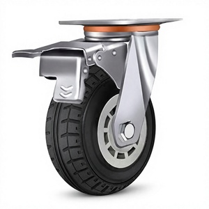 <span class=keywords><strong>Roue</strong></span> pivotante universelle silencieuse en caoutchouc pour chariot <span class=keywords><strong>de</strong></span> transport robuste - Product Image 1