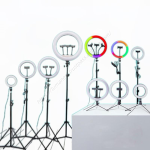 Anneau lumineux LED professionnel portable pour maquillage, avec trépied et 3 modes d'éclairage pour la photographie (vente en gros) - Product Image 1