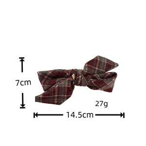 <span class=keywords><strong>Pince</strong></span> à cheveux en laine à pois gris, nœud gris pour un <span class=keywords><strong>chignon</strong></span> <span class=keywords><strong>facile</strong></span>, accessoires capillaires polyvalents pour femmes - Product Image 6