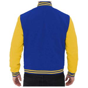 2025 última llegada personalizada hombres impermeable a prueba de viento lana Puffer Varsity chaquetas de béisbol logotipo frontal ropa de invierno - Product Image 3