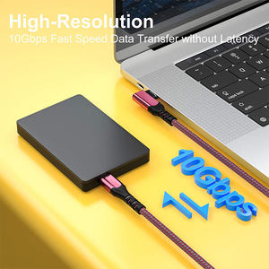 Cable de Datos USB C de Nailon de 2 Metros con Logotipo Personalizado, Cobre Estañado, Carga Rápida de 10 Gbps, Sincronización de 5 A, Cable de Carga Tipo C con PD - Product Image 2