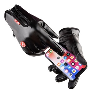 Gran oferta, guantes de cuero con logotipo personalizado, pantalla táctil para hombres y mujeres, forro de invierno cálido <span class=keywords><strong>Thinsulate</strong></span>, conducción de motocicletas, deportes al aire libre - Product Image 3