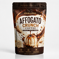 Sachet Doypack Personnalisé pour Café Affogato Crunch, Saveur Dessert Gelato Espresso, pour Café Arabica