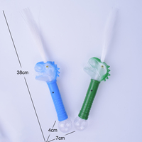 Baguettes lumineuses en fibre optique avec boule prismatique, baguette lumineuse pour garçon, fête sur le thème des dinosaures