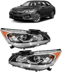 Cho Honda Accord 2016 thấp 2017 đầy đủ Led Đèn Pha đèn pha lắp ráp Chrome trái phải điều khiển LH RH 33100-t2a-a81 33150-t2a-a81