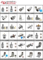 Conectores de cable de montaje en panel niquelado de 50ohm eléctricos N conector hembra recto para cable coaxial LMR240 H155 RG59 Rf