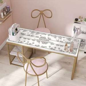 Nail Art Table Mat - Influencer Nappe en cuir d'agneau, un protecteur de table spécifique au salon de manucure - Product Image 3