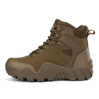 Bottes d'extérieur mi-montantes en daim de vachette de luxe, légères et résistantes à l'usure, à lacets, marque premium pour les voyages transfrontaliers et la ville