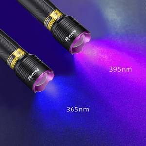 Linterna UV Zoom 395/365nm, Recargable por USB, Aleación de Aluminio, Luz Ultravioleta para Curar Minerales, Dinero, Orina de Mascotas, <span class=keywords><strong>Tiña</strong></span>, Marcador de Escorpiones - Product Image 5