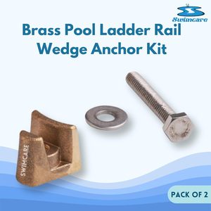 Anclaje de cuña para barandilla de escalera de piscina Swimcare de latón, 1.06 x 0.925 x 1 pulgada, con tornillo BSW de 5/16 para piscinas enterradas - Product Image 2