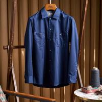 Kemeja Pria Kasual Lengan Panjang Kemeja Linen Pria Lengan Panjang Kerah Lapel Dicuci Berkerut Kasual Kemeja Empat Musim