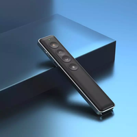 H90S 2.4G Télécommande sans fil Stylo de présentation numérique Présentateur PowerPoint multifonction avec pointeur laser Noir