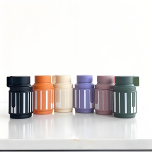 Venta al por Mayor Directa de Fábrica, Botellas de <span class=keywords><strong>Perfume</strong></span> Cilíndricas Multicolores de 50 ml, <span class=keywords><strong>Perfume</strong></span> Hawas con Patrones de Rayas Blancas y Tapas - Product Image 2
