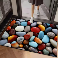 Tapis de cuisine personnalisable en terre de diatomée, motif pavés 3D, antidérapant, fabriqué à la machine, carré, imprimé, options de taille