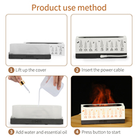 Diffuseur d'aromathérapie ultrasonique OEM à effet flamme, humidificateur d'air à brume froide pour huiles essentielles, idéal pour la maison et le bureau