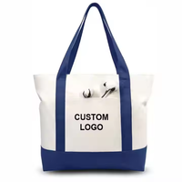 Offre Spéciale sacs fourre-tout unis à sublimation avec logo personnalisé sac fourre-tout de luxe réutilisable en toile de coton avec poches et fermeture éclair