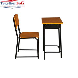 Juego de Escritorio y Silla Individual para Estudiantes, Económico, Moderno, Práctico, Duradero, con Estructura Metálica Resistente, para el Estudio y Actividades Diarias de los Estudiantes - Product Image 3
