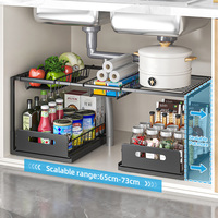 Égouttoir de rangement moderne en métal à double niveau, réglable, robuste, multifonctionnel, écologique, non pliable, avec revêtement poudré