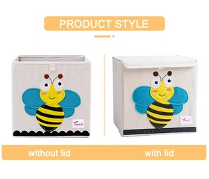 Rangement et Organization à domicile tissu pliant vêtements rangement mignon organisateur boîte enfants organisateur jouets boîtes de rangement - Product Image 3