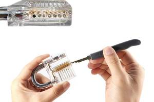 YH9279 Venta caliente 24 piezas Juego de Ganzúas con cinco candados transparentes para herramientas de entrenamiento de cerrajería - Product Image 4