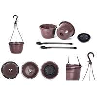 Pots suspendus muraux en plastique résistant aux UV, écologiques et durables, avec trou de drainage pour plantes de jardinage en extérieur