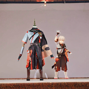 Conjunto de Disfraz de Cosplay de <span class=keywords><strong>Kaedehara</strong></span> <span class=keywords><strong>Kazuha</strong></span>, Peluca de Samurai, Gafas Rojas, Unisex, Adulto, Halloween, Carnaval - Product Image 3