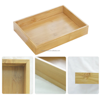 Boîte de rangement multifonctionnelle en bambou naturel durable, moderne, à compartiment unique, capacité 1-2L, pour salle de bain, bureau
