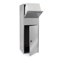 Boîte aux lettres extérieure Boîte de dépôt de colis Boîtes de livraison de colis verrouillables antivol en acier inoxydable pour l'extérieur, porche, maison, bordure de trottoir
