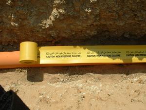 Cinta de advertencia detectable subterránea para tuberías, alambre trazador, protección de seguridad para tuberías subterráneas, deteciable, muestra gratuita al por mayor de fábrica - Product Image 6