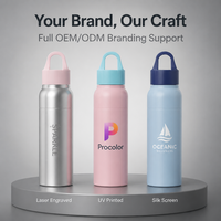 304 Stainless Steel Flask Vacuum Insulated Water Bottle with Handle Lid Double Wall Eco-Friendly Sports Bottle Business Gifts