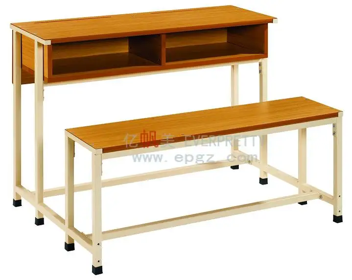 Mebel Kelas Siswa Kursi Ganda Meja dan Kursi Bangku Meja untuk Sekolah