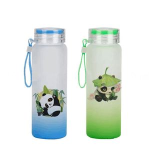 Bouteille d'eau en verre vierge pour sublimation, 500 ml (17 oz), effet dégradé, pour impression par transfert thermique, entrepôt US - Product Image 4