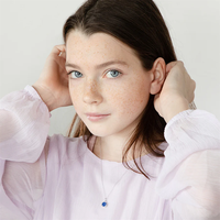 Personnalisé Simple Enfants Bijoux En Acier Inoxydable Pierre De Naissance Cubique Zircone Pendentif Collier Filles Mode Bijoux Collier Pour Enfants