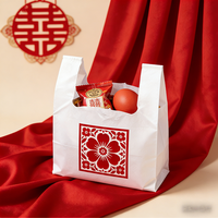 Sacs cadeaux personnalisables en PE de qualité alimentaire, écologiques, à soufflets latéraux, avec logo personnalisé, sacs de courses compostables, sacs plastiques