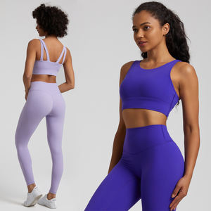 SHINBENE Super Cloud Damen 2-teiliges Trainingsoutfit Sport-BH Leggings Yoga Gym Activewear Set - Product Image 3