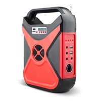Kit d'éclairage domestique portable et rechargeable avec lampe solaire, ampoule intérieure, radio et musique