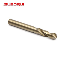 SUBORUI 10mm entièrement rectifié HSS Stubby Co5 Broca Cobalt M35 foret hélicoïdal en acier pour acier inoxydable métal fer
