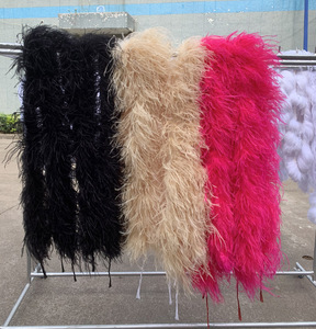 ผ้าพันคอขนนกกระจอกเทศสีชมพู 3 ชั้น ขายส่ง สำหรับตกแต่งบ้าน งานปาร์ตี้ งานแต่งงาน คริสต์มาส งานฝีมือ เสื้อผ้า ชุดเต้นรำ และเครื่องประดับ - Product Image 3