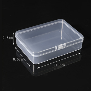 Transparent <b>Plastic</b> Storage <b>Box</b> 11.5x8.5x2.8cm Rectangular PP With Lid For Sample <b>Display</b> Spare Parts Packaging - Product Image 1