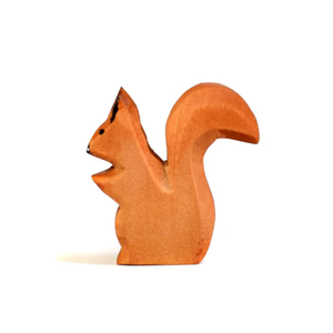Holzgeschnitzte Eichhörnchen-Figur Spielzeug Kreative Holz-Eichhörnchen Tierdekoration - Product Image 4