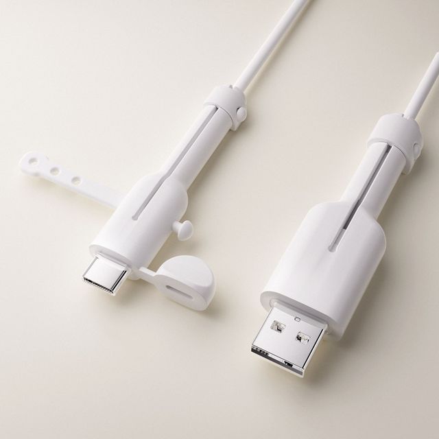 YDS Charger Cable Protectors Compatible with Dual C Interface Laptops Double-End Silicone Data Cable Cover Cord Organizer
