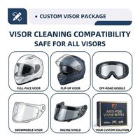 Lingettes Nettoyantes Écologiques en Gros pour Visière, Anti-Buée, Pré-Humidifiées, Emballées Individuellement, Nettoyant en Vrac pour Écran de Casque de Moto