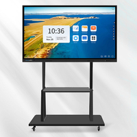 Mesin Pengajaran Sekolah All-in-One Smart TV Papan Tulis Elektronik Interaktif dengan Pena Sentuh Bingkai Hitam 85 inci 4K Android
